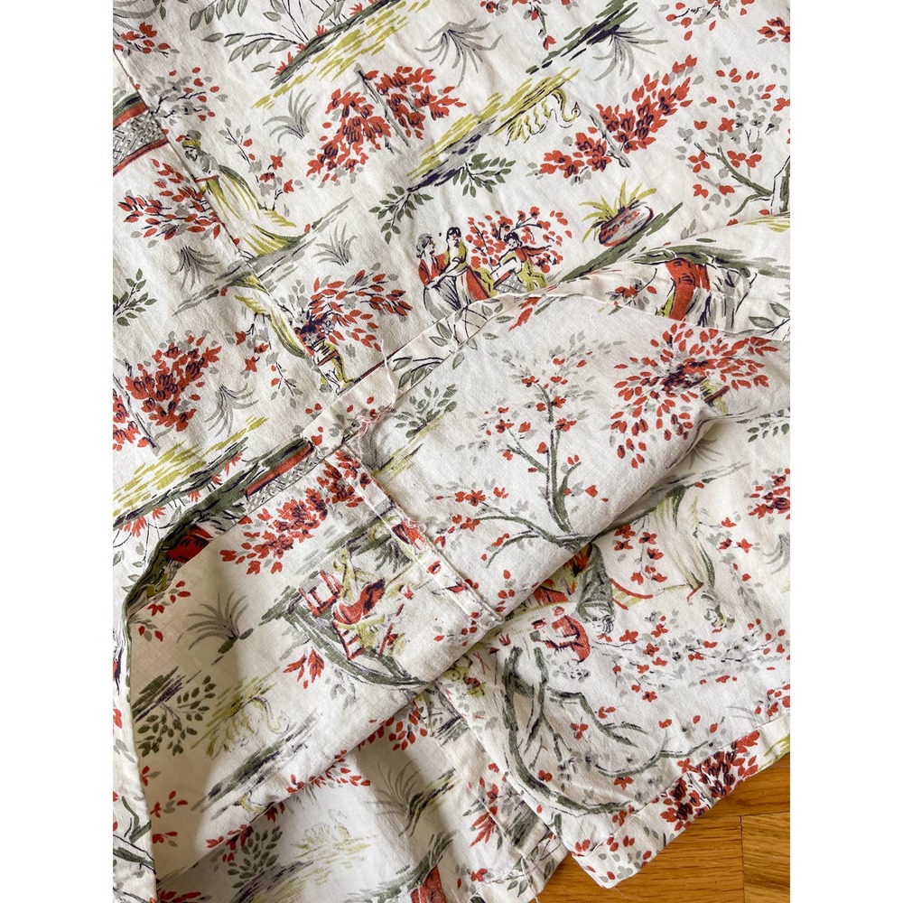40s Vintage Ladies Strolling Homemade Novelty Print Dress Size 28w - Picture 11 of 11